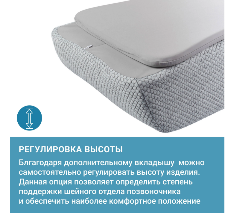 Подушка для сна на боку ортопедическая SOLA for man П30 Серая с эффектом памяти, Трелакс 60х38 купить в OrtoMir24